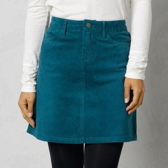 Prana Dresses & Skirts - Prana Teal Corduroy Skirt Size 8